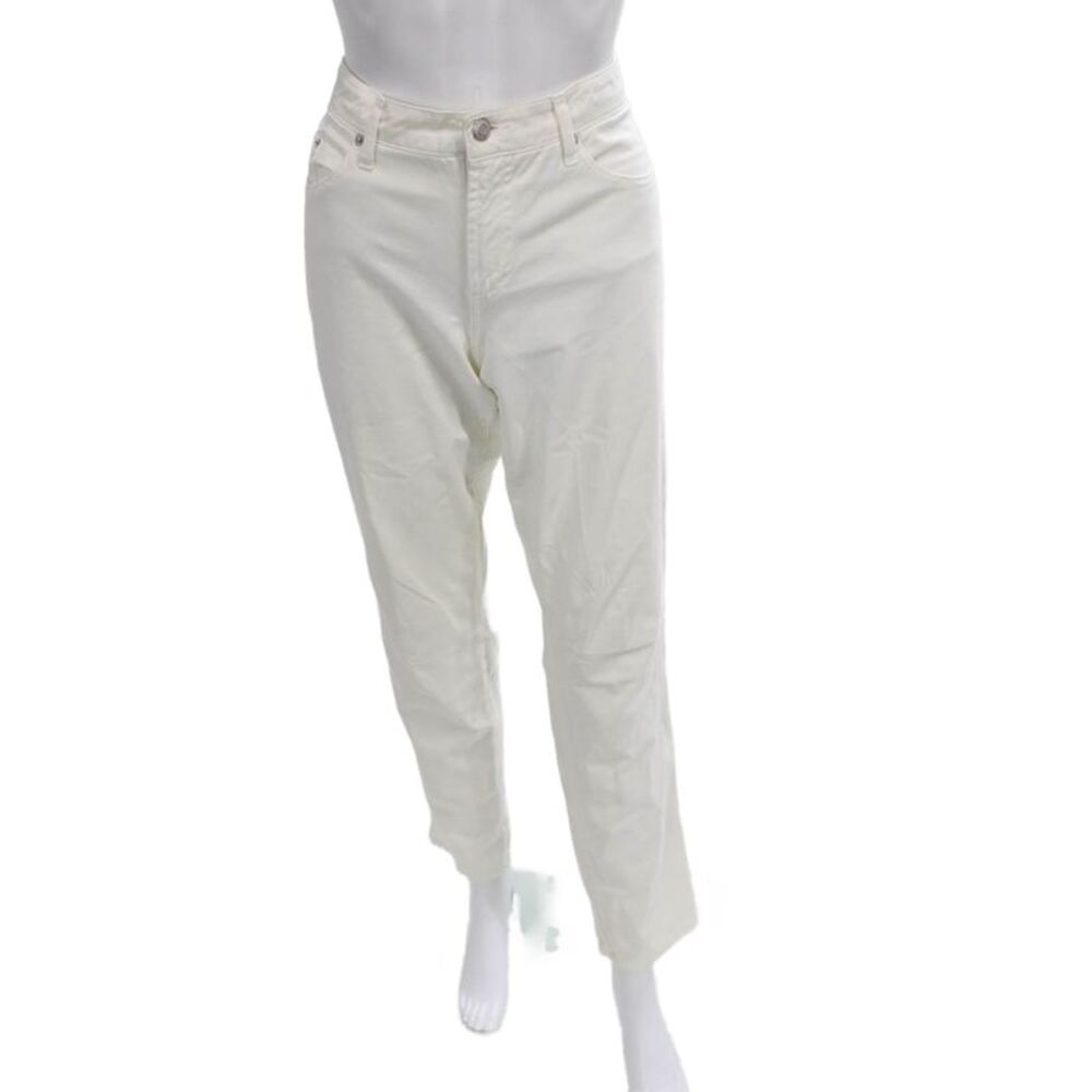 Fabrizio Gianni Women White Straight Jeans Cotton Size 8